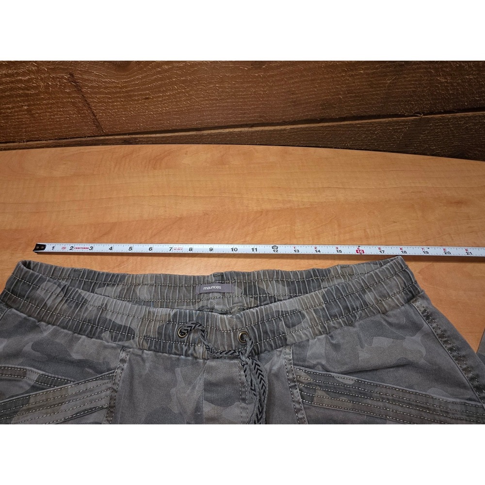Maurices Womens Camo Print Jogger Pants Gray Green Stretch XL Reg 3517513 - Picture 6 of 8